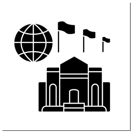 High commission glyph iconのイラスト素材