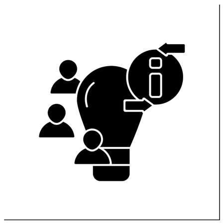 Crowdsourcing glyph iconのイラスト素材