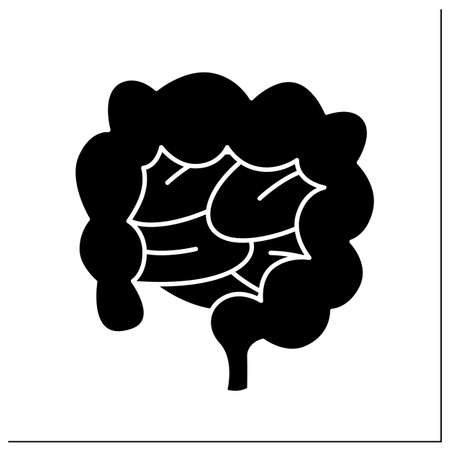Intestines glyph iconのイラスト素材