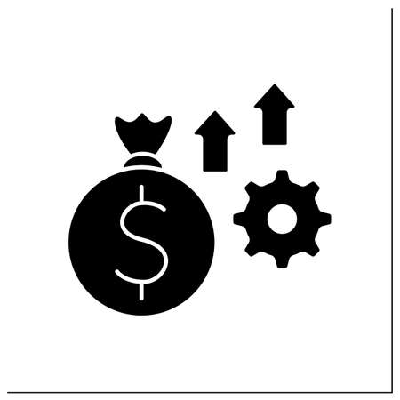 Investition glyph iconのイラスト素材