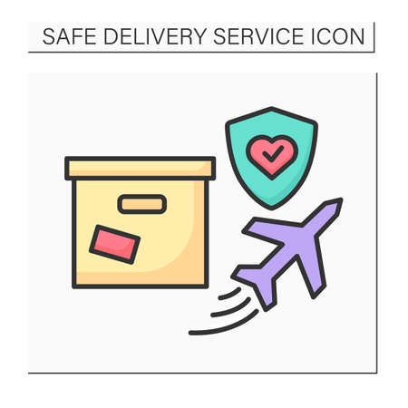 Air delivery color iconのイラスト素材