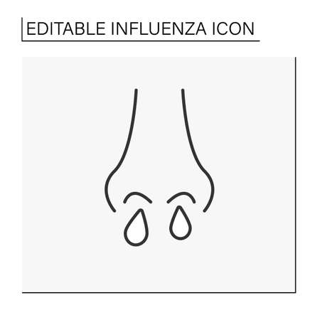 Flu line iconのイラスト素材