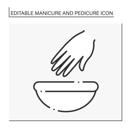 Handbath line iconのイラスト素材