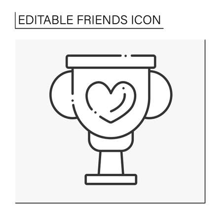 Best friend line iconのイラスト素材