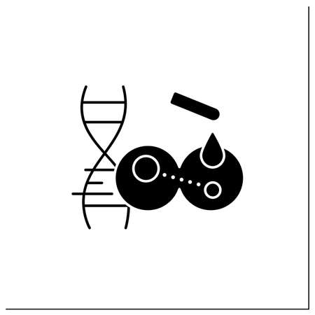 Transgene glyph iconのイラスト素材