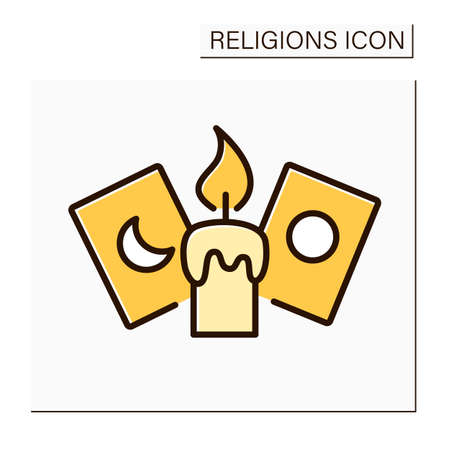 Spiritualism color iconのイラスト素材