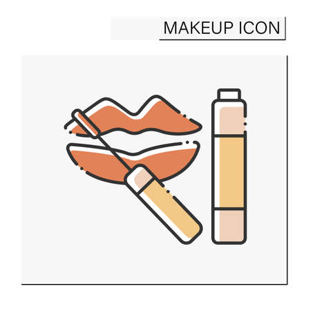 Lip gloss color iconのイラスト素材