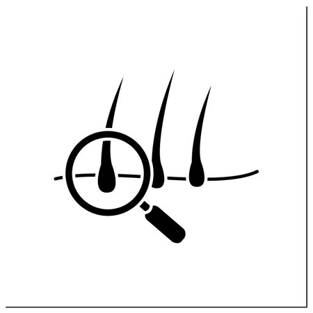 Hair glyph iconのイラスト素材