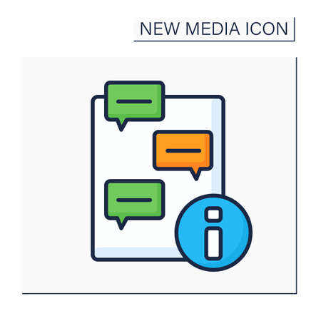 Chatting color iconのイラスト素材