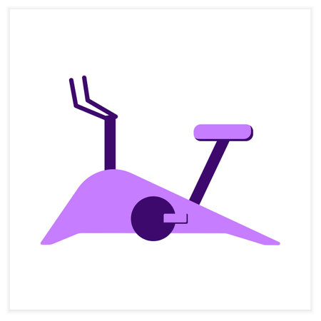 Stationary bike flat iconのイラスト素材