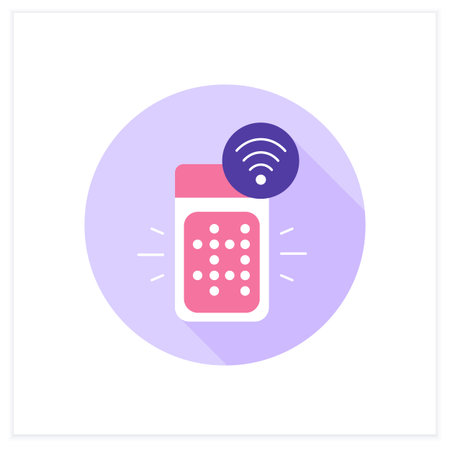 Smart speaker flat iconのイラスト素材