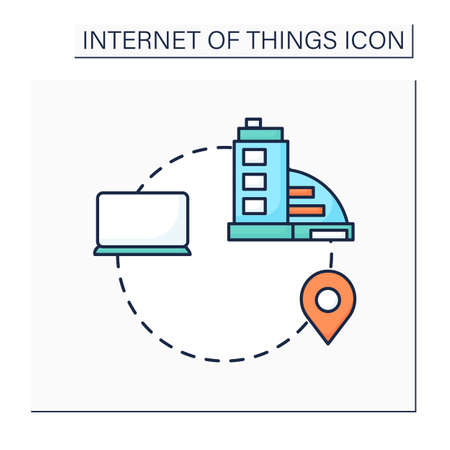 Logistics management color iconのイラスト素材