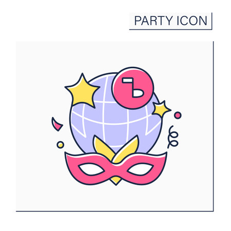 Fancy dress party color iconのイラスト素材