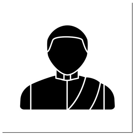 Man glyph iconのイラスト素材