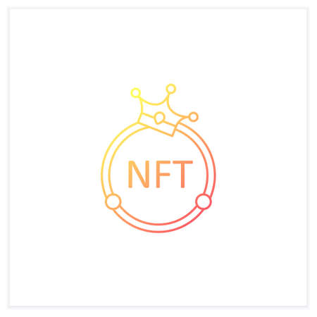 NFT gradient iconのイラスト素材