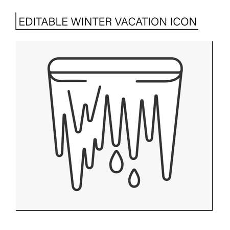 Icicle line iconのイラスト素材