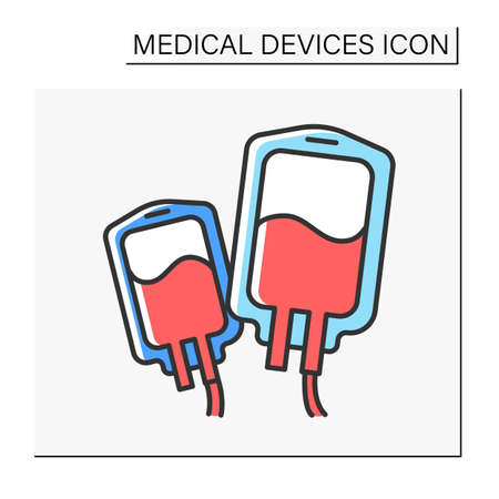 Blood bag color iconのイラスト素材