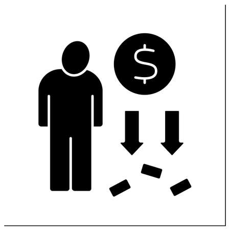 Money glyph iconのイラスト素材