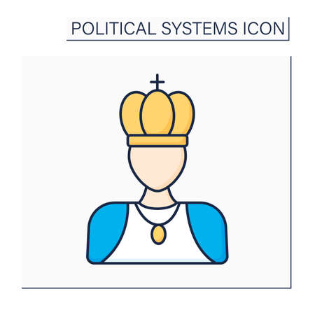 Monarchy color iconのイラスト素材