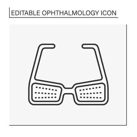 Eyeglasses line iconのイラスト素材