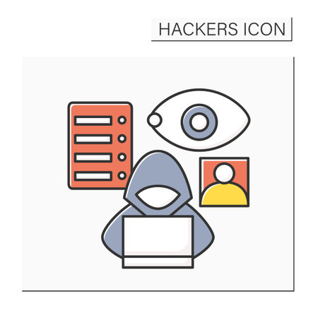 Hacker color iconのイラスト素材