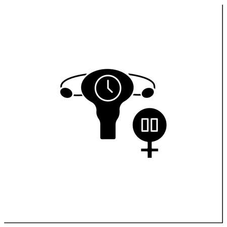 Menopause glyph iconのイラスト素材