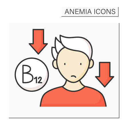 Anemia color iconのイラスト素材