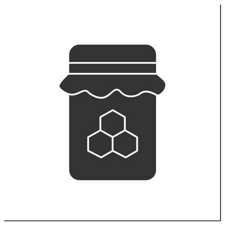 Organic mead glyph iconのイラスト素材