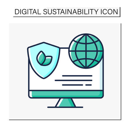 Modern technology color iconのイラスト素材