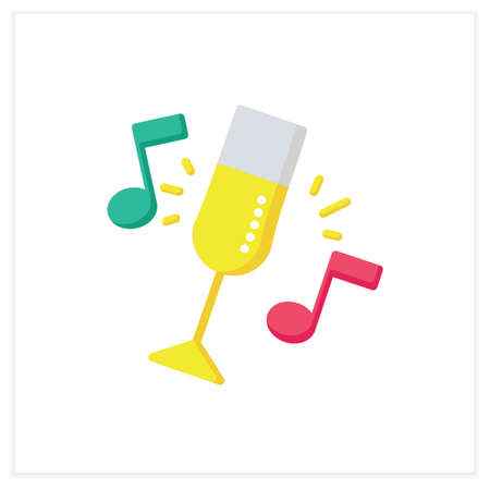 Bar party flat iconのイラスト素材