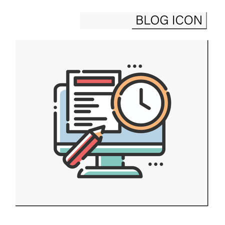 Regular blog post color iconのイラスト素材