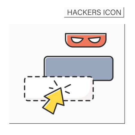 Site fraud color iconのイラスト素材