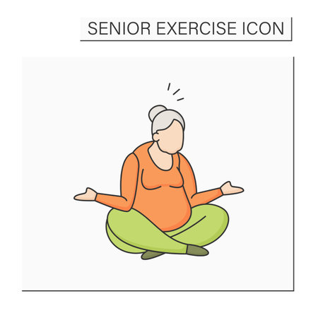 Stress reliever color iconのイラスト素材