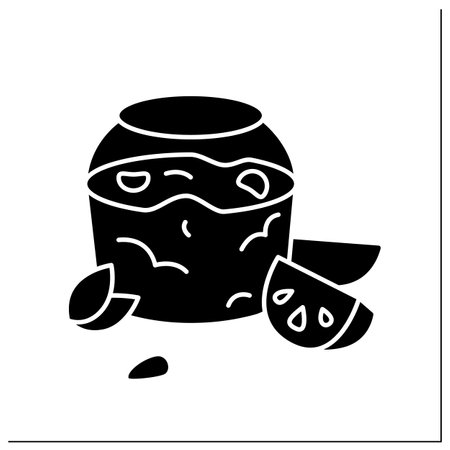 Jelly recipe glyph iconのイラスト素材