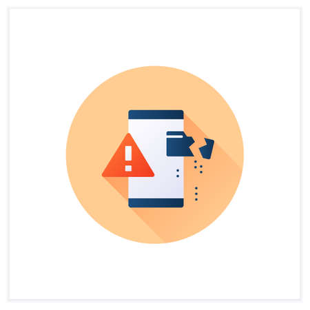 Data loss flat iconのイラスト素材