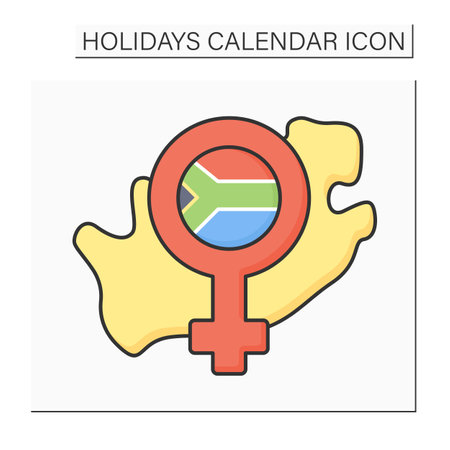 Women day color iconのイラスト素材