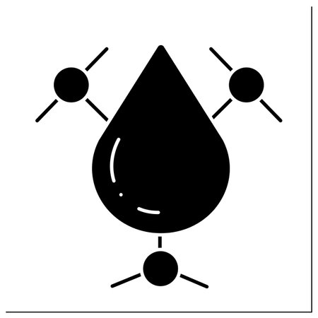 Trans fat glyph iconのイラスト素材