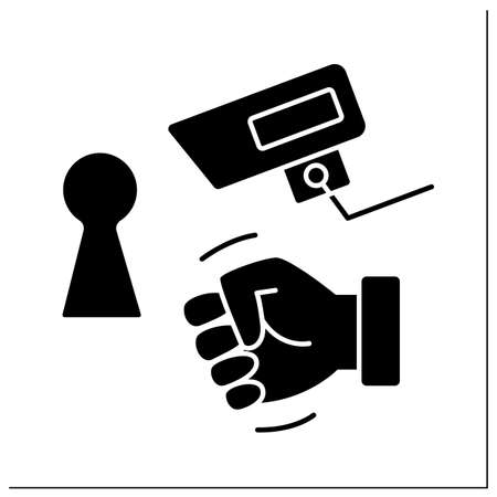 Totalitarian regime glyph iconのイラスト素材