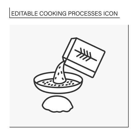 Cook line iconのイラスト素材