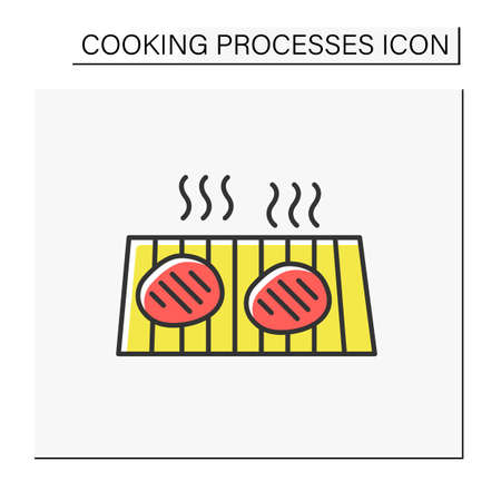 Grill color iconのイラスト素材