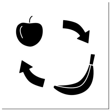 Food change glyph iconのイラスト素材