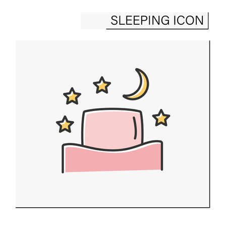 Bedroom color iconのイラスト素材