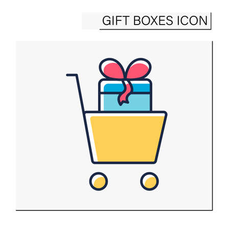 Shopping color iconのイラスト素材