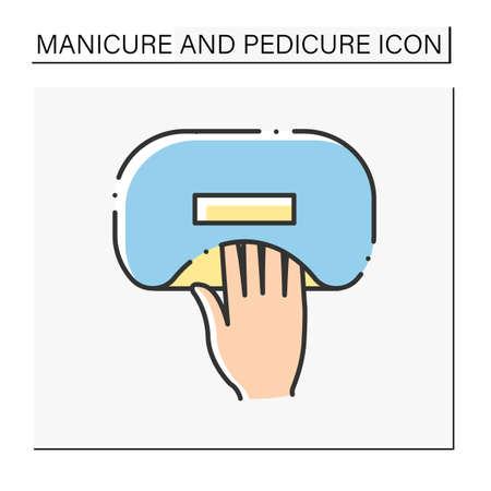 Nail lamp color iconのイラスト素材