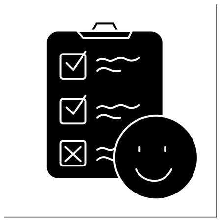 Consumer survey glyph iconのイラスト素材