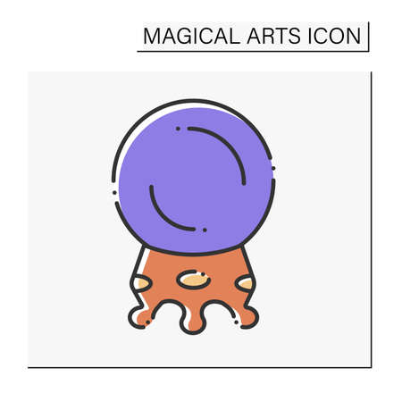 Crystal ball color iconのイラスト素材