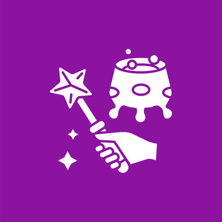 Witchcraft glyph iconのイラスト素材