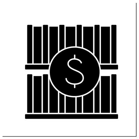 Container glyph iconのイラスト素材