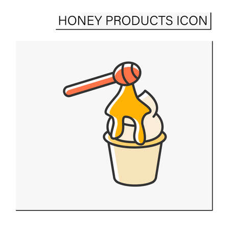 Dessert color iconのイラスト素材