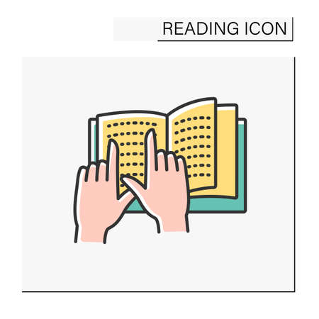 Learning process color iconのイラスト素材